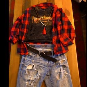 Distressed Harley Davidson Shirt